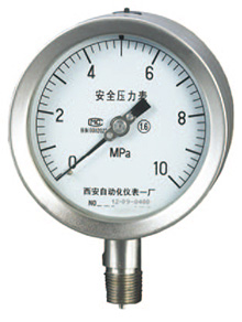 安全型(充油型）全不锈钢压力表YQH（N)A-107